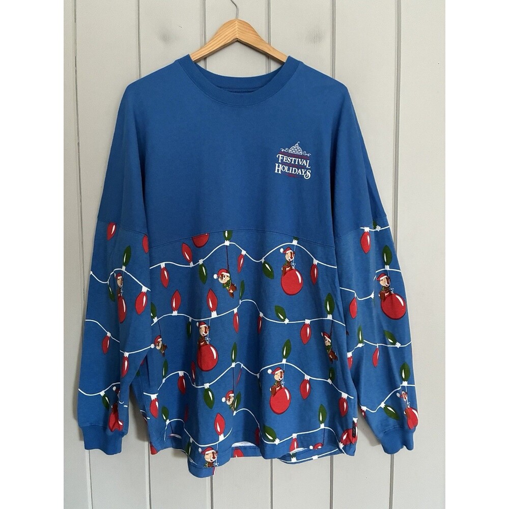 Disney Epcot Festival of The Holidays 2019 Chip And Dale Spirit Jersey L Large